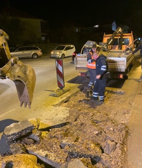 Sanacija gubitka u ulici Put Bokanjca (Noćni rad)