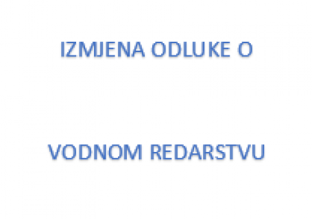 Izmjena Odluke o vodnom redarstvu