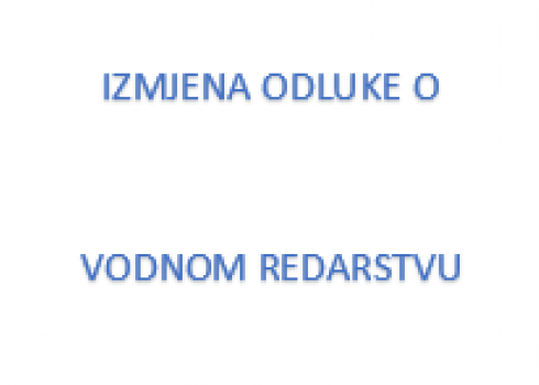 Izmjena Odluke o vodnom redarstvu
