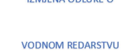 Izmjena Odluke o vodnom redarstvu