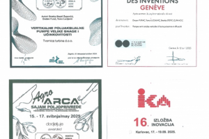 Priznanja dobivena za vertikalne poluaksijalne pumpe ugrađene na CS Dolac